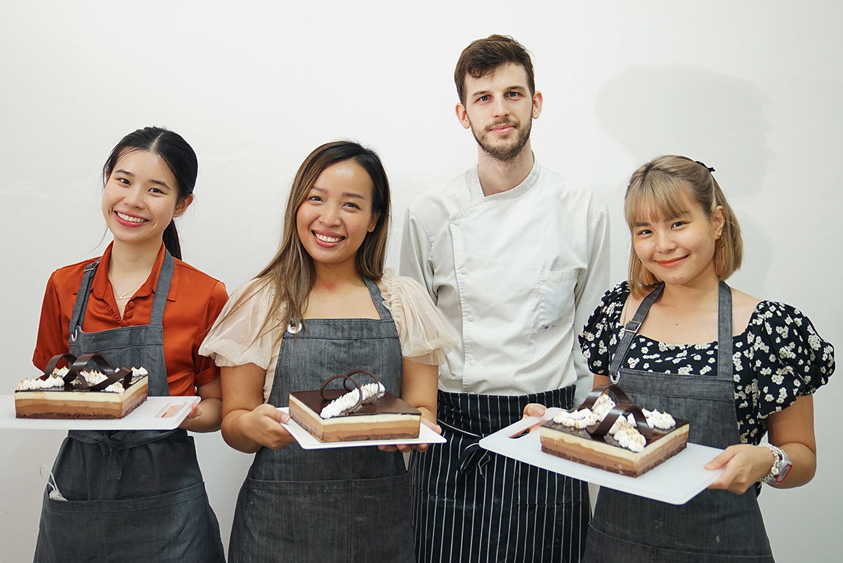 Chef Lucas and students at chocolate course